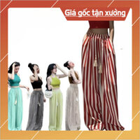 Set Đồ Nữ 2 Món Áo Ba Lỗ Thun Tăm, Quần ống rộng Lưng Cao Hoạ Tiết Sọc trang điểm,Nhiều Màu Hottrend, S002