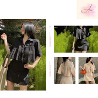 Set Đồ Nữ Áo Croptop kèm Chân váy ngắn chữ A thanh lịch - ANN CLOTHING