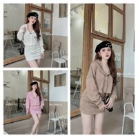 Set Đồ Nữ Áo Len Ren Phối Chân Váy Chất Ren Len Cao Cấp Cực Kỳ Thoải Mải Phong Cách Thời Trang Thu Đông DXS