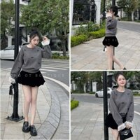 Set Đồ Nữ Áo Len Tay Ren Sang Trọng Mix Quần Nhung Form Bí - Phong Cách Hàn Quốc Dễ Thương - By BN TRENDY