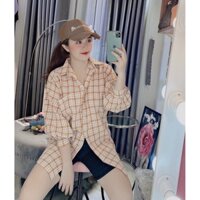 SET ĐỒ NỮ ÁO SƠ MI KẺ CARO PHỐI QUẦN THUN LEGGING  SIÊU XINH ❤️