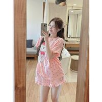 Set Đồ Nữ Bộ Đùi Nữ Hình Mèo 3D Chất Liệu Thun Gân Cao Cấp 45-65kg B03