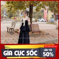 Set đồ nữ cá tính, set váy dài áo sơ mi đi chơi sang chảnh mùa hè đẹp YA139  ཾ