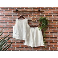 Set Đồ Nữ Chất Liệu Đũi Cao Cấp Mã L1, Quần Áo Nữ Co Dãn Thoáng Mát Chất Vải Không Nhăn Lavender