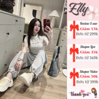 Set đồ nữ ELLY_DRESS, áo ôm body cộc tay phối quần dài bo chun sang chảnh đi chơi đi du lịch BL2010