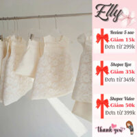 Set đồ nữ ELLY_DRESS, áo ren sát nách cổ thắt nơ phối quần short sang chảnh đi chơi đi du lịch BL2009