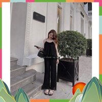 Set Đồ Nữ Gồm Áo 2 Dây Và Quần Ống Rộng Điệu Đà Freesize Dưới 60Kg Chất Gân Loại Cao Cấp Đỉnh Của Chóp Cho Nàng Yêu RẺ
