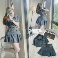 Set đồ nữ jean hàn quốc mix áo croptop (SN057-1)