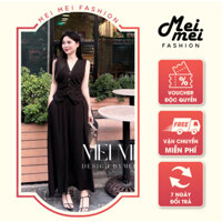 Set đồ nữ sang chảnh áo gile cúc dọc phối chân váy dáng dài xoè nhẹ điệu đà thời trang Mei Fashion ST13484