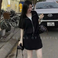 set đồ nữ sang chảnh,set áo chân váy,bộ 3 chi tiết xịn sò hot trend tâm vỹ A31
