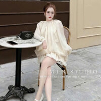 set đồ nữ sang chảnh,set áo chân váy,bộ tơ bọt 2 lớp 2 màu xịn sò hot trend tâm vỹ D145