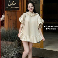 set đồ nữ sang chảnh,set áo chân váy,bộ kaki xếp li 3 màu xịn sò hot trend tâm vỹ A86