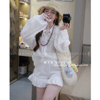 set đồ nữ sang chảnh,set áo chân váy,bộ thô cv 2 lớp xịn sò hot trend dễ thương cute tâm vỹ F176