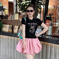 set đồ nữ sang chảnh,set áo chân váy,bộ áo zíp chân váy gió nhăn 2 lớp 3 màu hot trend  tâm vỹ F186