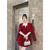 Set Đồ Nữ, Set Đồ Sang Chảnh, Đầm Form Chữ A Phối Áo Khoác Vest Ngắn - Công Sở, Party, Date