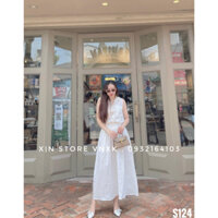Set đồ nữ Xịn Store set chân váy linen sát nách S124