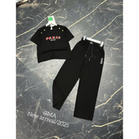 Sét đồ nữ.bộ thể thao cổ tròn.đồ mặc nhà tay cộc quần suông chất vải umi.hàng quảng châu.Size MLXL tohoa_shop