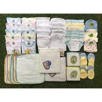 Set Đồ Sơ Sinh Trọn Gói Chuẩn Hàng Cotton -Set 72 món đô