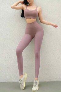 Set đồ tập gym yoga aerobic lỗ lưng khóa cài cao cấp 007