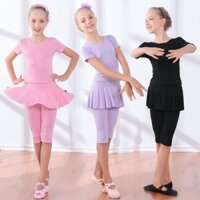 Set đồ tập múa ballet, uốn dẻo, múa đương đại chất mềm mát cho bé hàng nhập qc