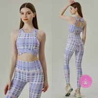 Set Đồ Tập yoga Gồm Áo Thun Họa Tiết Thổ Cẩm Và Quần Dài Thời Trang Cho Nữ