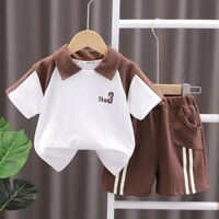 Set Đồ Thể Thao 2 Món Gồm Áo Thun + Quần Ngắn Thời Trang Mùa Hè Cho Bé Trai