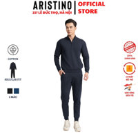 Set đồ thu đông  Aristino ALH011BZ 2 màu lựa chọn bộ mặc nhà nam chất poly cao cấp dáng suông vừa vặn