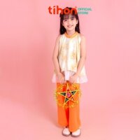 Set đồ trung thu cho bé gái TIHON cao cấp áo cổ yếm xinh xắn mát mẻ tặng kèm túi xinh xắn SET0750816