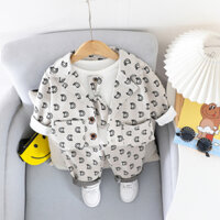 Set Đồ Vest Cho Bé Trai Phong Cách Hàn Quốc - Màu Trắng