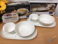SET ĐÔI BÁT ĂN PHỞ SÚP KÈM KHAY GỐM VILLEROY BOCH SOUP PASSION - MADE IN GERMANY.
