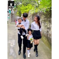 Set Đồng Phục Áo Sơ Mi Gia Đình Fig Tree Màu Trắng