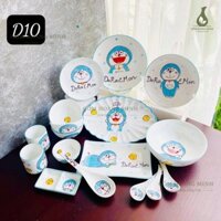 Set Doraemon vẽ tay thủ công siêu cute - Gốm Bát Tràng
