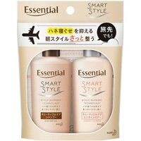 Sét du lịch dầu gội và xả dưỡng tóc KAO Essential 90ml màu be