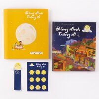 Set Đủng Đỉnh Trăng Đi - Sách thơ kết hợp âm nhạc kèm sticker, bookmark cho bé 0-3 4-6 tuổi