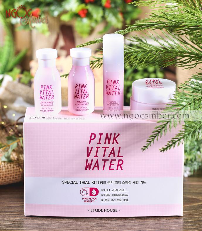 Set dưỡng da Etude House Pink Vital Water Special Trial Kit
