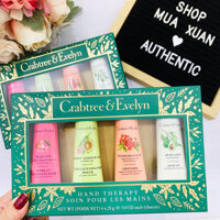 Set dưỡng da tay Crabtree & Evelyn Hand Therapy - Green/Yellow, 4 x 25g