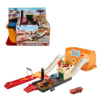 Set đường đua Disney Pixar Cars Race & Go playset, kèm 2 xe mini, hàng Mỹ.