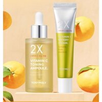 Sét dưỡng trắng da 2x Tonymoly, mờ thâm nám, chống lão hóa  serum 50ml + kem 30ml
