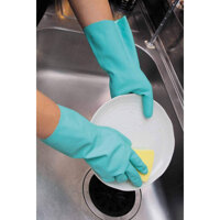 Set găng tay cao su nhà bếp siêu mềm chính hãng Dunlop hàng nội địa Nhật Bản - Size M  Màu xanh