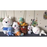 Set gấu bông ebichu, kakao, cony