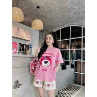 Set gấu pink + quần short