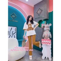 Set gấu thêu lông quần gân áo xẻ