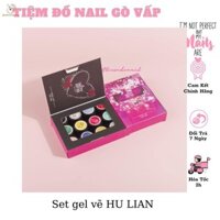 Set Gel Vẽ HU LIAN 12 Hủ Hộp Hồng - Dụng cụ làm nail