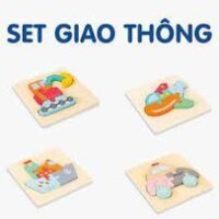 Sét ghép hình gỗ giao thông