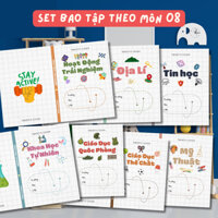 Set giấy bao tập - sách theo môn mẫu 08