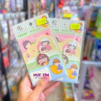 Set giấy note hoạt hình gồm 4 màu (bấm vào xem thêm mẫu)
