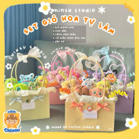 Set giỏ hoa gấu bông rời Chinsu studio [ SET MUA VỀ TỰ LÀM ]