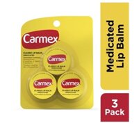 Set gồm 3 hũ son dưỡng môi Carmex dạng hũ hàng nhập Mỹ