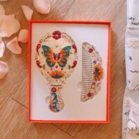 SET GƯƠNG LƯỢC HỢP KIM CHẠM KHẮC