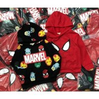 Set hai áo hoodie Marvel H&M chất da cá không nóng phù hợp mặc giao mùa